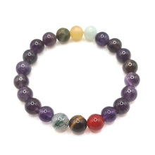 Kép betöltése a galériamegjelenítőbe: 7 csakra ametiszt karkötő