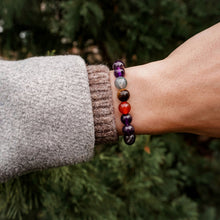 Kép betöltése a galériamegjelenítőbe: 7 csakra ametiszt karkötő