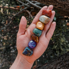 Kép betöltése a galériamegjelenítőbe: 7 csakra ásvány marokkő szett