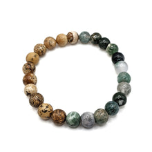 Kép betöltése a galériamegjelenítőbe: "Vissza a gyökereinkhez" fa achát és képjáspis karkötő